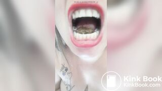 Dirty latina eating shit