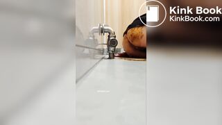 The girl was drunk and fell in the toilet.