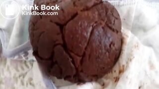 Cotton panty poop in the bedroom