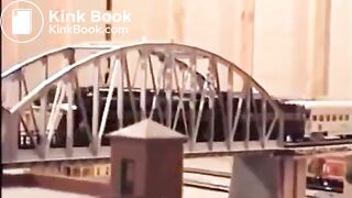 Shitting on a model train