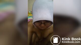 A little shit eater in her bedroom