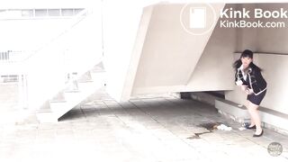 japansese girl super thick shit outdoor