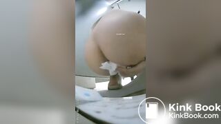 Girl Asian pooping piss toilet.MLL_019