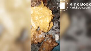 Ebony midnight poop at the bush