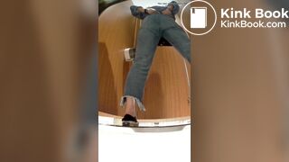 Girl Asian pooping piss toilet.MLL_027