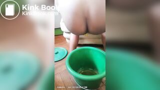 Real amateur ebony scat force poop in bucket ❤