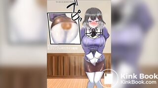 Animate girl has diarrhea