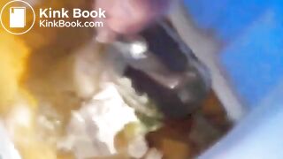 Couple scat play with farmed shit