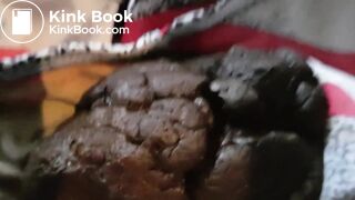 Sexy blonde poops her one-piece swimsuit