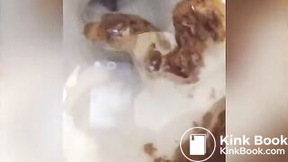 Beautiful mistress poop a lot in the toilet