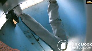 Girl Chinese pooping pis toilet.DJJ_029