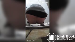 Public toilet pooping