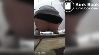 Public toilet pooping