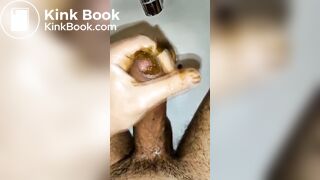 masturbation with stuffed foreskin
