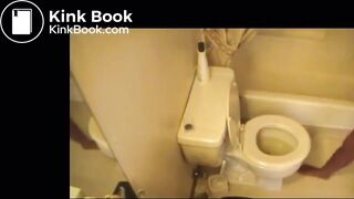 Hot tanned girl pooping