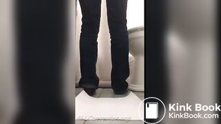 girl pooping on white napkin