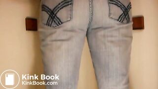 Girl pooping jeans