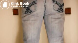 Girl pooping jeans
