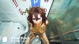 Best scat slut rubbing shit in the toilet