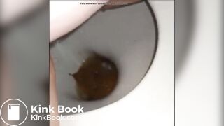 woman shows us her poop