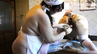 Scat pussy fisted and filled