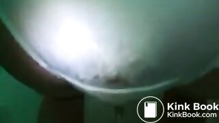 close up white panty poop