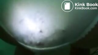 close up white panty poop