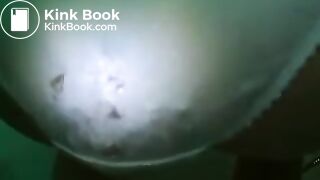 close up white panty poop