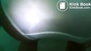 close up white panty poop
