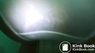 close up white panty poop