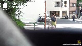 Chubby japanese woman caught urinating in public[PM105]