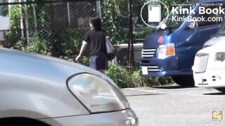 Desperate woman uses her bra to wipe her pussy [PM105]