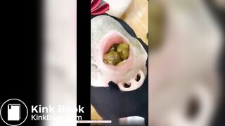 wear chastity Lock eat chinese mistress scat