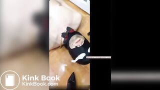 wear chastity Lock eat chinese mistress scat