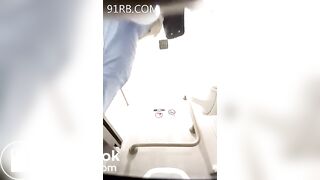 Girl Chinese pooping pis toilet.M01