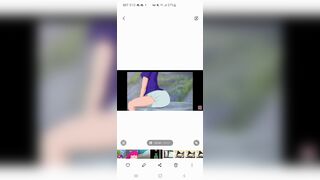 Animation girl diaper moment and pooping moment