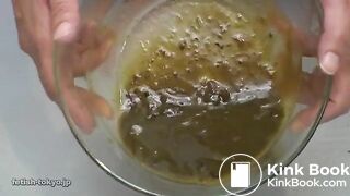 Asian shits from ruined asshole