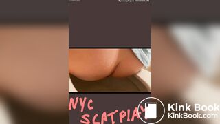 Beautiful teen girl takes multiple shits dropping big l