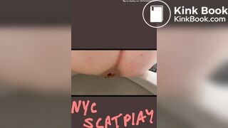 Beautiful teen girl takes multiple shits dropping big l