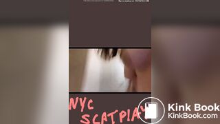 Beautiful teen girl takes multiple shits dropping big l