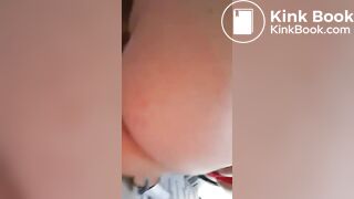 Sexy girl shit in hand