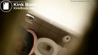 Office Girl Poops on Toilet 2 - video 2