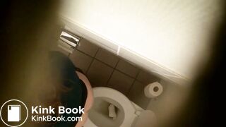 Office Girl Poops on Toilet 2 - video 2
