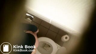 Office Girl Poops on Toilet 2 - video 2