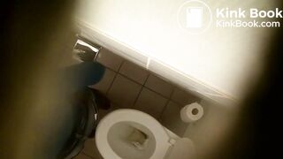 Office Girl Poops on Toilet 2 - video 2
