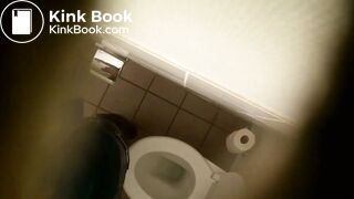 Office Girl Poops on Toilet 2 - video 2