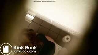 Office Girl Poops on Toilet 2 - video 2