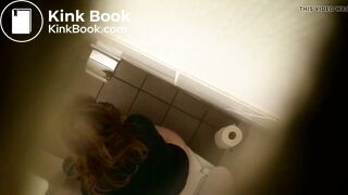 Office Girl Poops on Toilet 2 - video 2