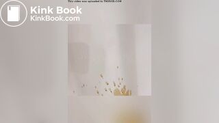 Girl poop in her jean short