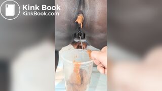 My black wife pushing out a shit for my pleasure